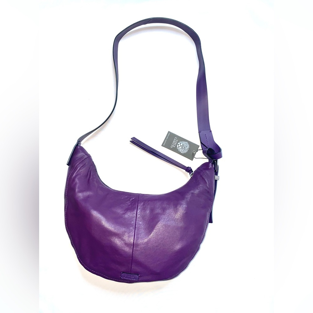Vince Camuto Purple Crossbody Bag. Women’s Plum Designer Leather Shoulder Bag 😍